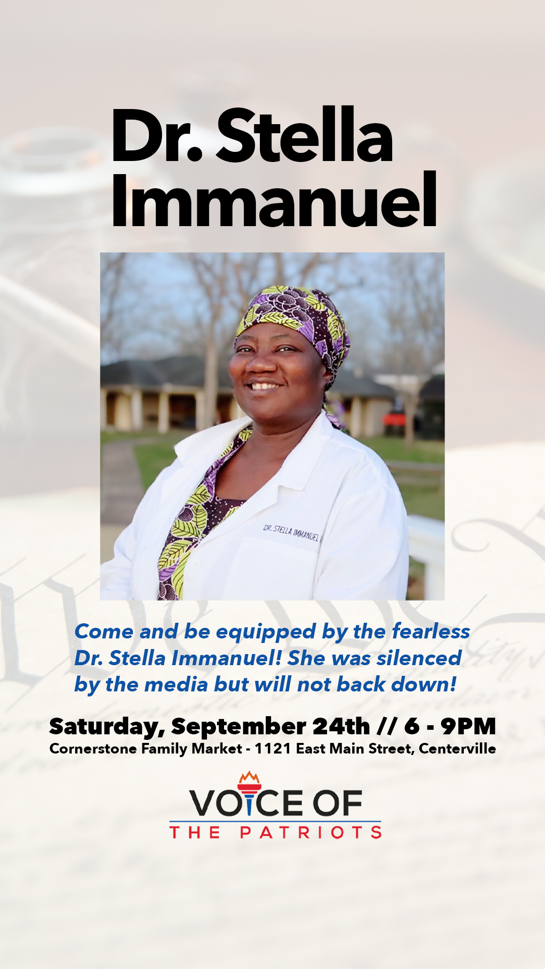 Dr. Stella Immanuel Voice of the Patriots